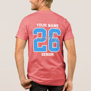 Custom Class of 2026 Senior Graduation T-Shirt Tri Tri-Blend Shirt