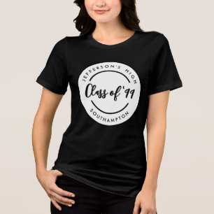 Custom Class of School Graduate Reunion Circle Tri-Blend Shirt