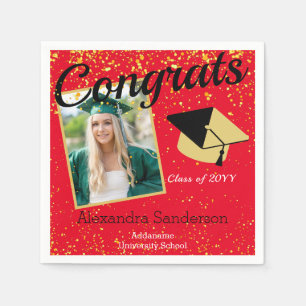 Custom Class Photo School Graduation Napkin