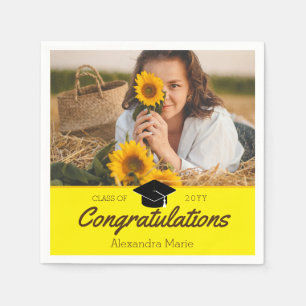 Custom Class Photo School Graduation Napkin