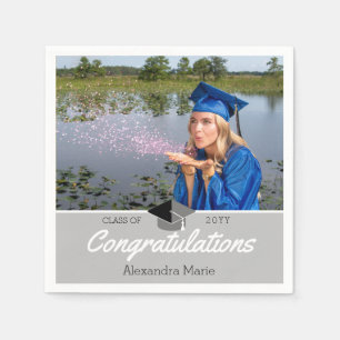 Custom Class Photo School Graduation Napkin