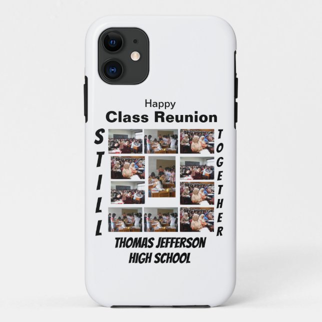 Custom Class Reunion 11 Photo Collage  Case-Mate iPhone Case (Back)