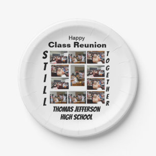 Custom Class Reunion 11 Photo Collage Paper Plate
