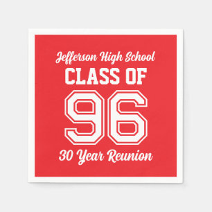Custom Class Reunion, 30 Year Reunion Party Napkin