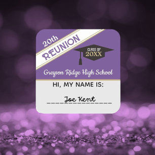 Custom Class Reunion Name tag Sticker