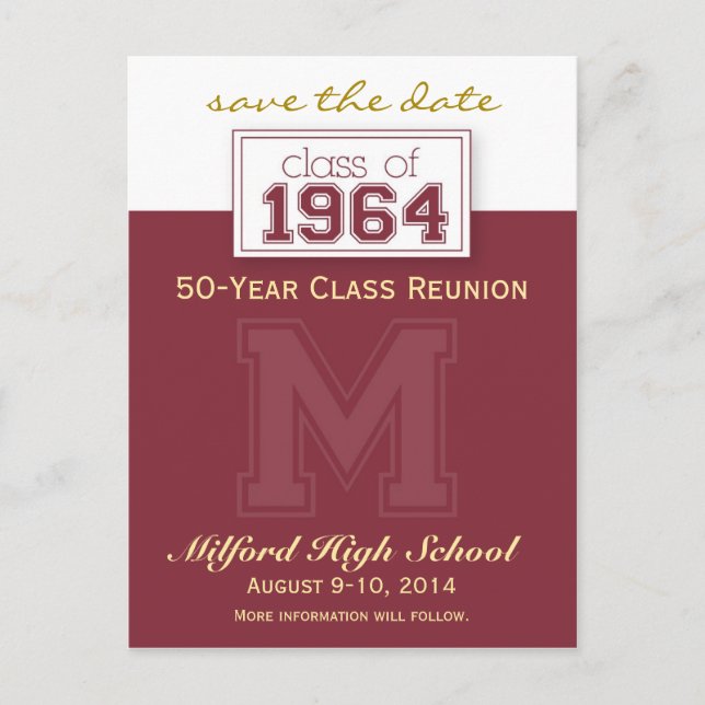 :custom: Class Reunion Save-the-Date Announcement (Front)