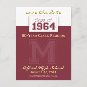:custom: Class Reunion Save-the-Date Announcement Postcard