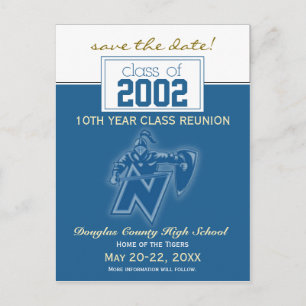 Custom Class Reunion Save-the-Date Announcement Postcard