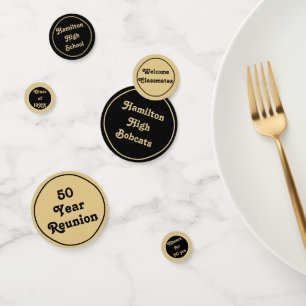 Custom class reunion table confetti!! confetti