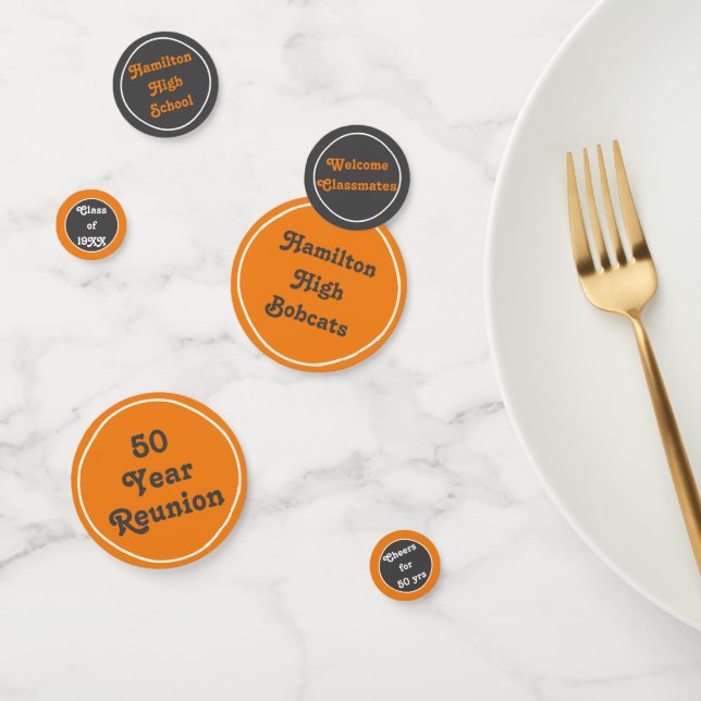 Custom class reunion table confetti!! confetti (Group)