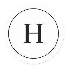 Custom Classic Black and White Elegant Monogram