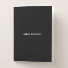 Custom Classic Black Pocket Folder