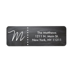 Custom Classic Black & White Chalkboard Monogram