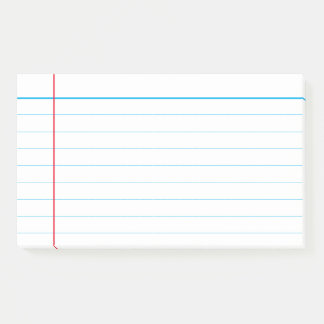 Custom classic blue lined post-it notes
