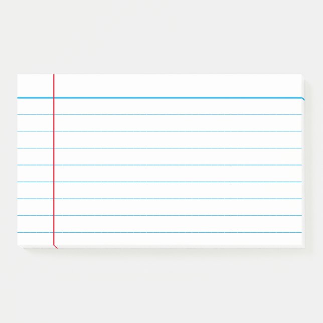 Custom classic blue lined  post-it notes (Front)