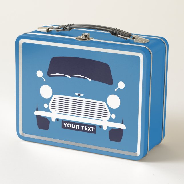 Custom Classic British Mini car lunch box (Front)
