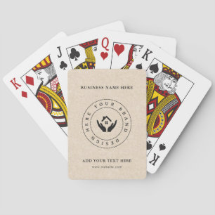 Custom Classic Business Logo & QR Code Playing Cards