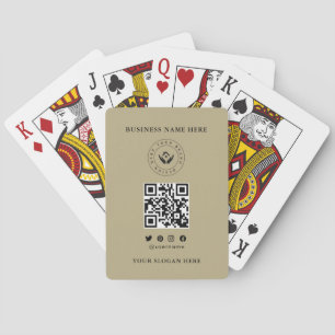 Custom Classic Business Logo & QR Code Playing Cards