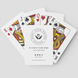 Custom Classic Business Logo & QR Code Playing Cards