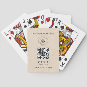 Custom Classic Business Logo & QR Code Playing Cards
