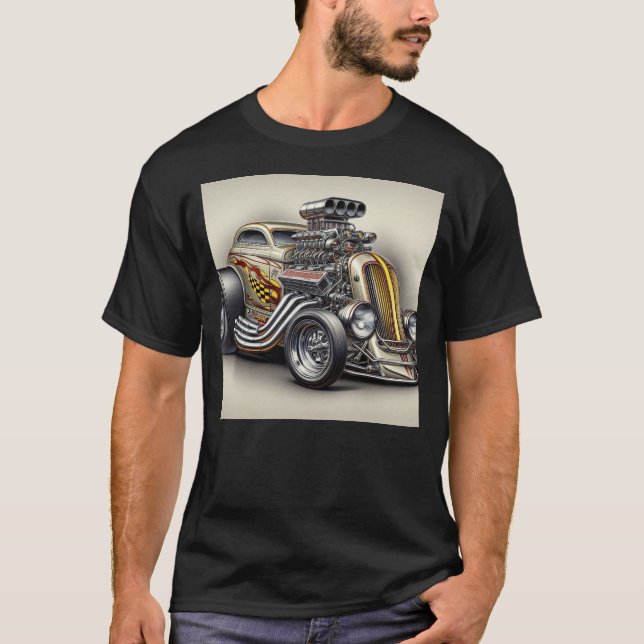 Custom Classic Dragster car  T-Shirt (Front)