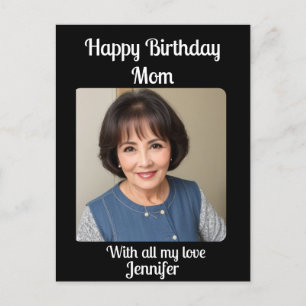 Custom classic Minimalist Happy Birthday Mom Card 