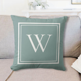 Custom Classic Monogram Initial Name Throw Pillow