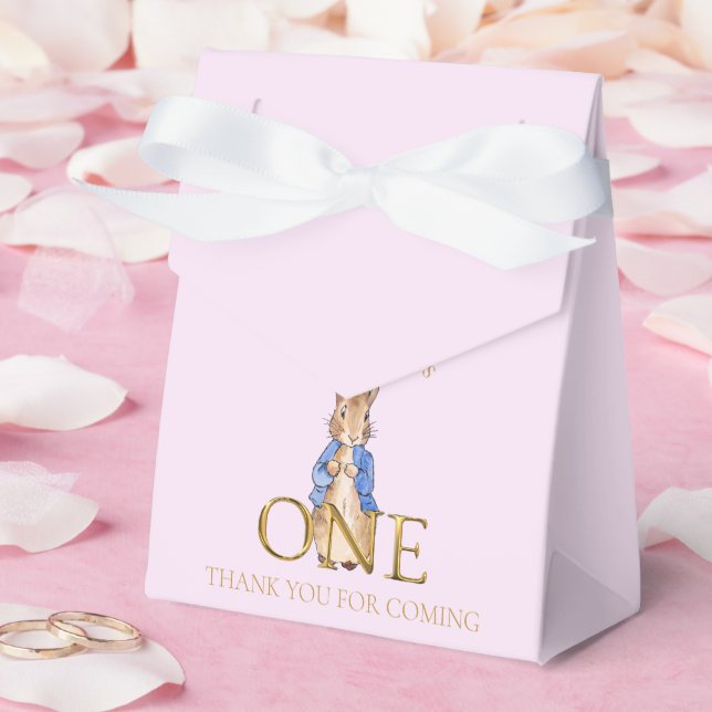 Custom Classic Rabbit First birthday Favor Box (Wedding)