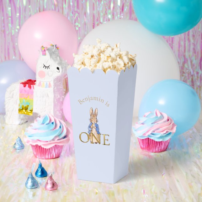 Custom Classic Rabbit in blue jacket Favor Box (Party)