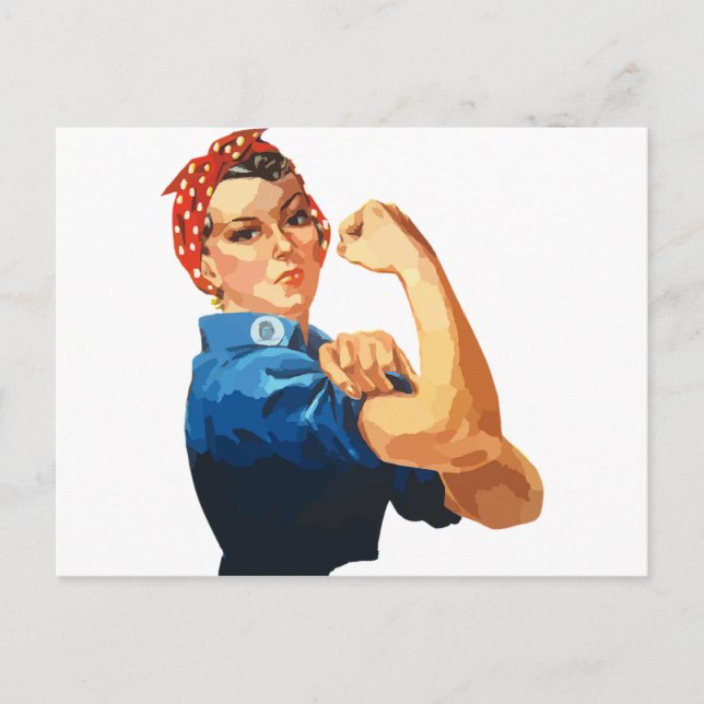 Custom Classic Rosie The Riveter Postcard (Front)