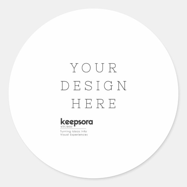 Custom Classic Round Sticker (Front)