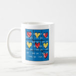 Custom, Classic, White Mug "I Love You"<br><div class="desc">Hand drawn, cartoon style, "I LOVE YOU" mug. To personalize, delete wording and replace with your own. Choose a font size, style, and colour to write your message to your special someone for your special celebration. Price may change if you select a different size mug. Enjoy! Thanks for stopping and...</div>