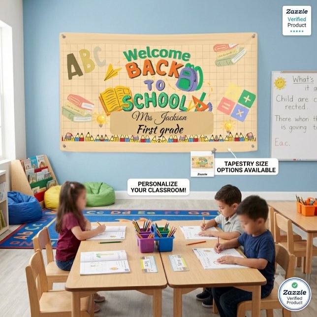 Custom Classroom Teacher Name Banner | Bright Cute (Creator Uploaded)
