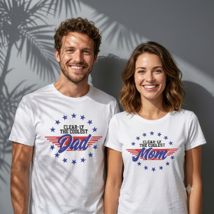 Custom Clear-ly The Coolest Mom 4th of July Stars T-Shirt