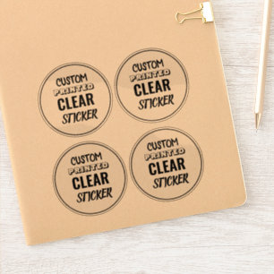 Custom Clear Round Vinyl Label Stickers