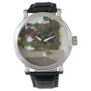 Custom clock flower watch