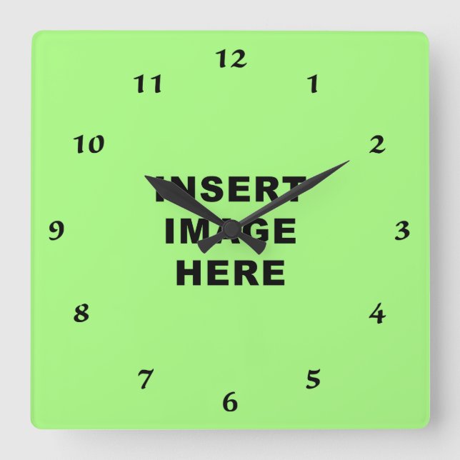 Custom Clock Template Black Calligraphy Numbers (Front)