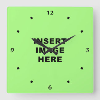 Custom Clock Template Black Calligraphy Numbers