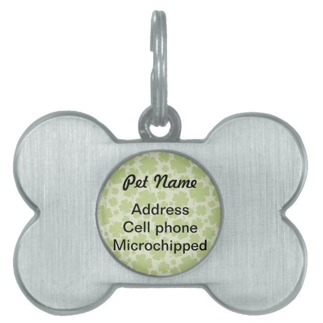 Custom Clover Pet Tag (Front)