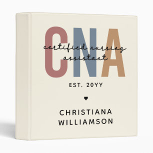 Custom CNA Retro Certified Nursing Assistant Gifts Binder