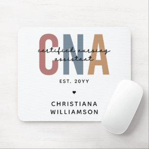 Custom CNA Retro Certified Nursing Assistant Gifts Mouse Pad