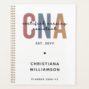 Custom CNA Retro Certified Nursing Assistant Gifts Planner