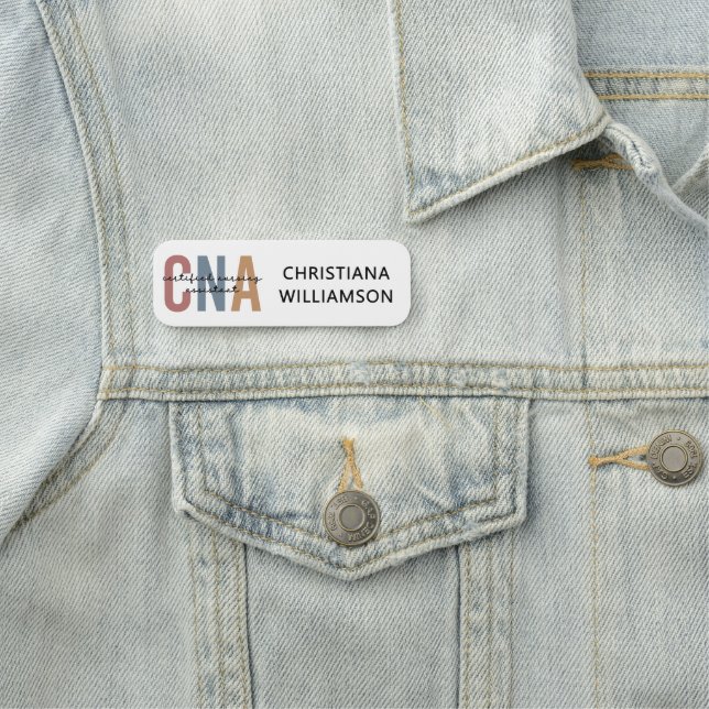 Custom CNA Retro Certified Nursing Assistant Name Tag (In Situ)
