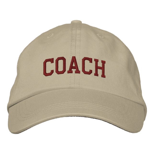 Custom Coach Gift Embroidered Hat (Front)