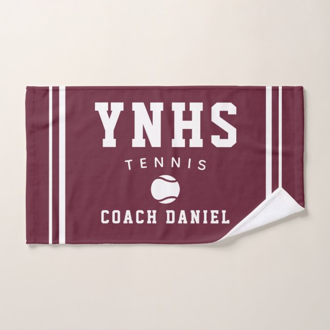 Custom Coach Towel – Personalized Tennis Team Gift (Hand Towel)