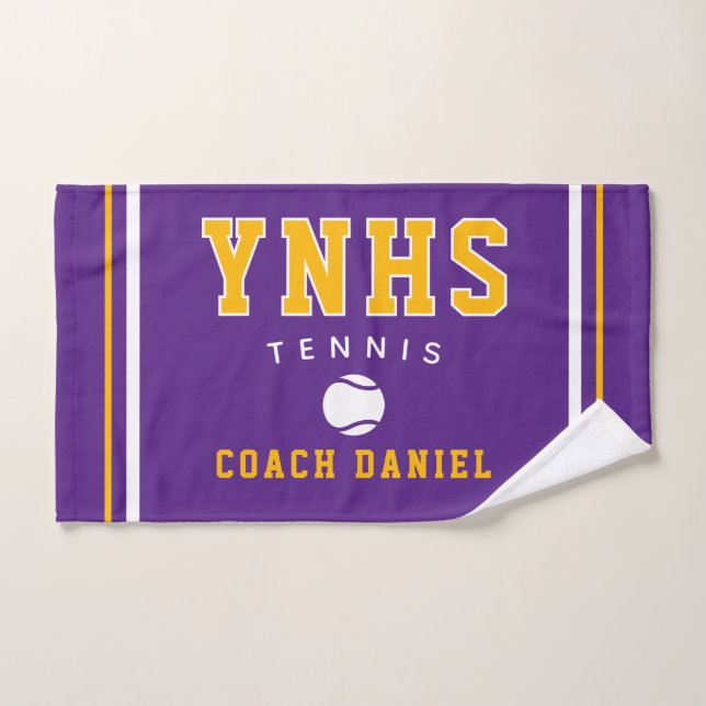 Custom Coach Towel – Personalized Tennis Team Gift (Hand Towel)