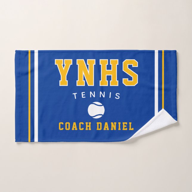 Custom Coach Towel – Personalized Tennis Team Gift (Hand Towel)