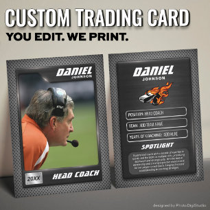 Custom Coach Trading Card, Coach Tribute Card