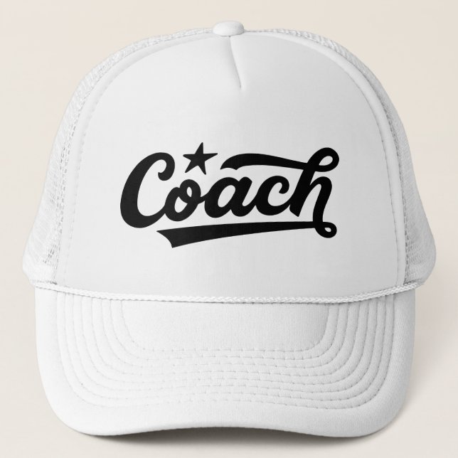 Custom Coach Trucker Hat – Personalized Team Logo  (Front)