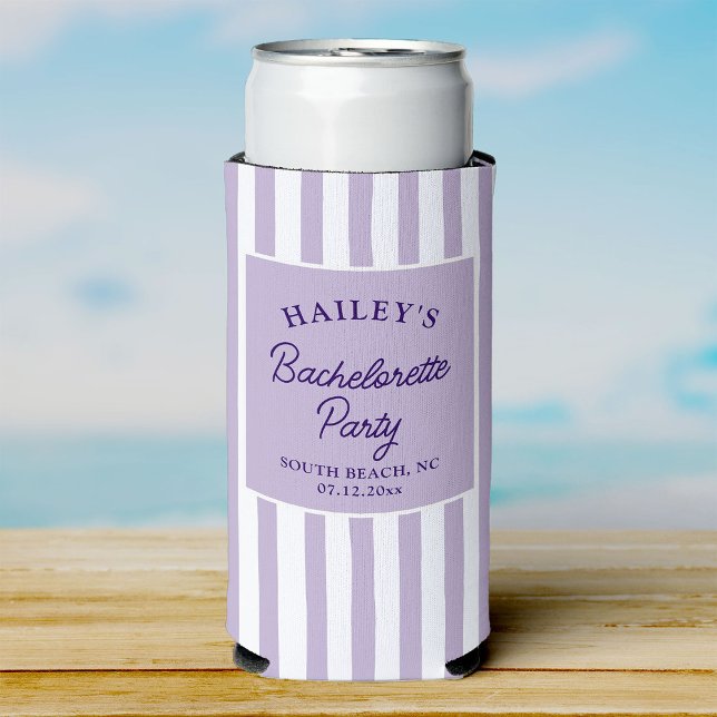 Custom Coastal Bachelorette Beachy & Fun Seltzer Can Cooler (Creator Uploaded)